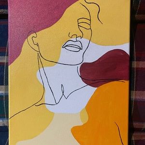 11”-14” canvas painting with gloss finish.